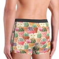 thumbnail image 4 of Men's Boxer Briefs, Succulents Cactus blooming Soft Comfy Mens Underwear Boxer Briefs Breathable With Widen Waist, 4 of 7