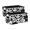 Black White Color Skulls, variant on 2 Pack Living Room Bed Room Felt Storage Baskets Boxes Foldable Organizer With Handles Tree and Leaves Falling landscape with Houses