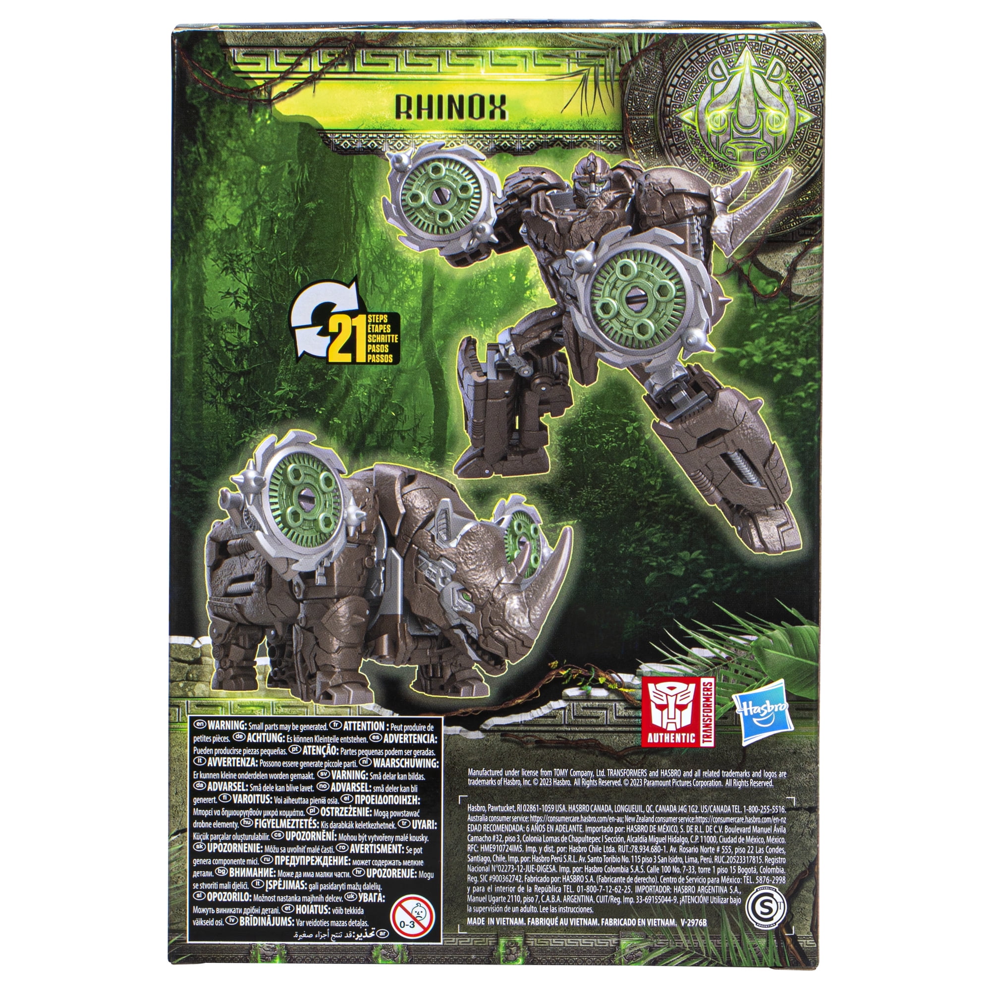 Transformers Rise of the Beasts Rhinox Kids Toy Action Figures, Plastic Multicolor, 0.77 lb
