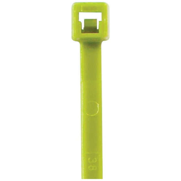 Aviditi CT444G Nylon Cable Tie, 8" Length x 0.14" Width, Fluorescent Green Case of 1000