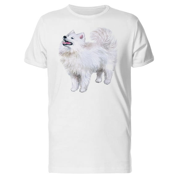Samoyed In Watercolor T-Shirt Men -Image by Shutterstock, Male Large