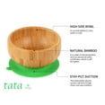 thumbnail image 3 of TATA AMG ® Baby Bamboo Plate and Bowl Set with Spoons and Fork, Silicone Suction Plate and Bowl Set for Toddlers - Baby Led Weaning Bamboo Feeding Set - BPA Free, 3 of 9