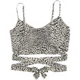 thumbnail image 2 of Women's Spaghetti Strap Knot Back Crop Top Wrap Cami Top, 2 of 5
