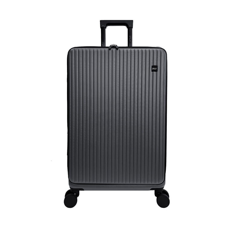 iFLY Quantum 24" Expandable Checked Luggage, Charcoal photo 1