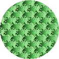 thumbnail image 1 of Ahgly Company Machine Washable Indoor Round Transitional Green Area Rugs, 4' Round, 1 of 7