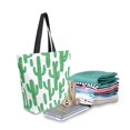thumbnail image 2 of FORMRS Womens Canvas Tote Bag with Zipper Inner Pocket Shoulder Handbag, Cactus Pattern, 2 of 7
