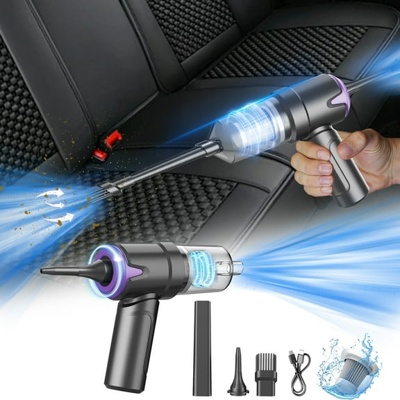 Fengerxian Cleaning Items under $5 Car Vacuum Cleaner Mini Blow Up Integrated Portable Wireless Handheld Car Vacuum Cleaner