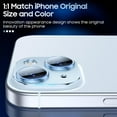 thumbnail image 3 of Original Blue Metal Rear Camera Lens Protector for iPhone 15 Pro Max 14 Plus 13 14Pro 15Pro 15Plus Glass Protection Accessories (SKY BLUE,For iPhone 15), 3 of 6