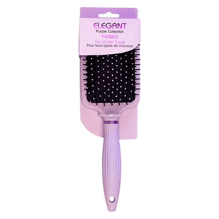 Elegant #711 Wet & Dry Paddle Hair Brush - Large (10.5") / Purple