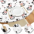 thumbnail image 4 of White Cow Dot Pattern Round Fitted Tablecloth with Elastic Edge,Dining Table Cover Waterproof,Outdoor Round Tablecloth for Camping,Dining,Indoor and Outdoor, 4 of 7
