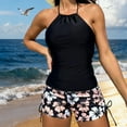 thumbnail image 6 of Vetsdori Womens Tankini Swim Suits Modest Trajes De Bano Mujer Bathing Suits 2 Piece Halter Neck Tops and Bottoms,Summer Outfits Swimwear for Women Floral Print, 6 of 9