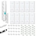 thumbnail image 1 of Soporte de enchufe adhesivo sin perforaciones, soporte de estribo eléctrico y kit de clips para cables, soporte para regleta de enchufes autoadhesivo, gestión de cables para montaje en pared, 1 of 5
