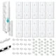 thumbnail image 1 of Soporte de enchufe adhesivo sin perforaciones, soporte de estribo eléctrico y kit de clips para cables, soporte para regleta de enchufes autoadhesivo, gestión de cables para montaje en pared, 1 of 5