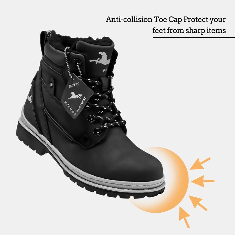 TSIODFO Women's Winter Waterproof Hiking Boots – Leather Outdoor Snow Boots With Faux Fur Lining & Warm Insulation