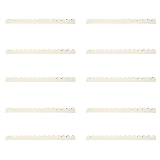 10 piezas de molduras decorativas de madera sin terminar con borde festoneado, moldura DIY para gabinete, ventana, estante, puerta, mueble, pared