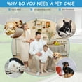 thumbnail image 7 of CL.HPAHKL 48 inch Pets Dog Cage for Large Dogs, Folding Dog Crates and Kennels Double Door, Pet Cage with Tray Pan for Large Animals, 7 of 7