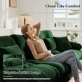 thumbnail image 5 of 173.2" Oversized Couch, 4 Seater Modular Sectional Sofa, Green Large L Shaped Sectional Couches for Living Room, Fluffy Chenille Fabric Cloud Couch with Ottoman, Deep Seat Sofas, 5 of 14