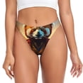 thumbnail image 1 of Fotbe Prairie Meditating Raccoon Tanga Sin Costuras para Mujer con Estampado – Panties Invisibles, Transpirables y Cómodos para Uso Diario-X-Large, 1 of 6