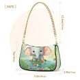 thumbnail image 3 of Ryvnso Elephant in Sea Womens Chain Shoulder Bag Tote Handbags Clutch Hobo Purse with Zipper for Travel, 3 of 7
