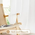 thumbnail image 7 of NICETOWN Sheer Curtains 84 inches Long, Non-See-Through Privacy Sheer Curtains Light Filtering Sheer Drapes for Living Room, White, 2 Panels, 7 of 7