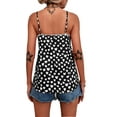 thumbnail image 2 of DYMADE Women V-neck Spaghetti Strap Cami Heart Printed Ladies Tank Tops, 2 of 3