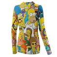 thumbnail image 5 of Simpsons Women's Sunscreen Shirt Long Sleeve Workout Tops Crewneck Soft Comfy Tees Casual T-Shirt 2XL, 5 of 7
