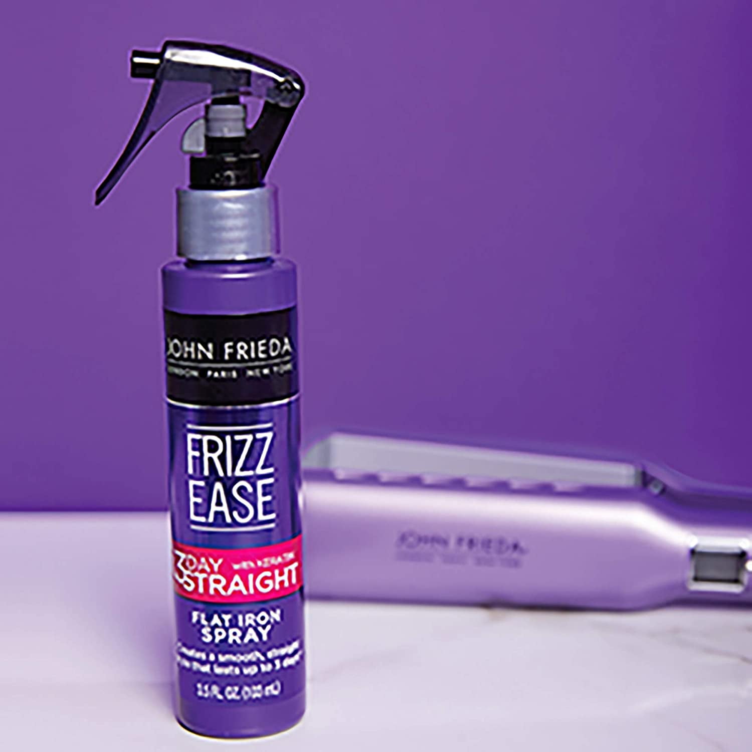 John Frieda Frizz Ease Hair Straightening Protectant 3 Day Straight Flat Iron Spray 3.5 oz Walmart