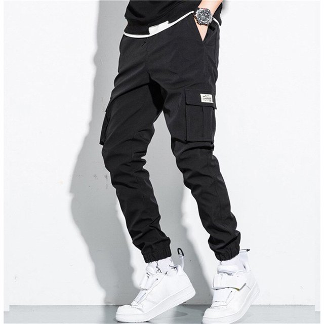 Pantalones Cargo para hombre, pantalón holgado de cintura elástica, informal, talla grande, L-3xl, primavera y verano