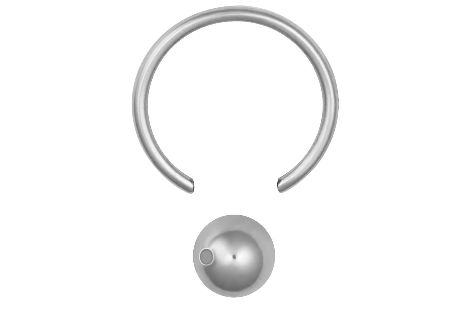 Captive Lip Ear Ring 14 Gauge 5/16" Steel 4mm Ball Body Jewelry 