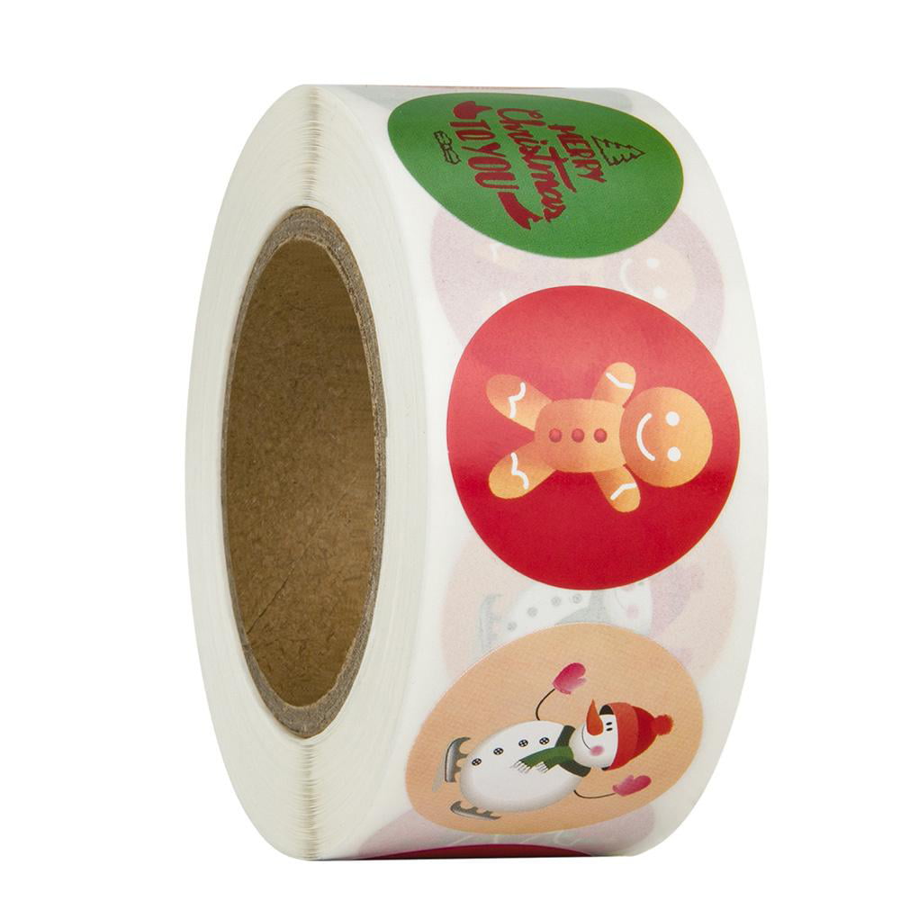 500Pcs/Roll Christmas Envelope Seal Sticker Gift Label Stickers Xmas DIY Decor