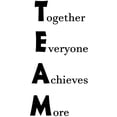 thumbnail image 2 of VWAQ Team - Together Everyone Achieves More Office Wall Quotes Decal, 2 of 2