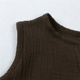 thumbnail image 3 of WREESH Toddler Kids Tank Tops Shirts Sleeveless Solid Graphic T-Shirt Round Neck Crop Top Girls Boys Tank Top Tee Brown, 3 of 9
