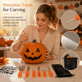 thumbnail image 5 of Tumao Halloween Pumpkin Carving Kit - 12 Pcs Stainless Steel Pumpkin Carving Knife Sets with Stencils & Storage Bucket for Halloween, 5 of 8