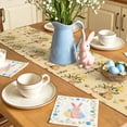 thumbnail image 5 of Easter Rabbits Table Runner 72 Inches Long for Kitchen Dining, Spring Yellow Flowers Country Plants Yellow Dresser Scarf Farmhouse, Dining Table Decorations for Wedding/Parties, 14 x 72 In, 5 of 8