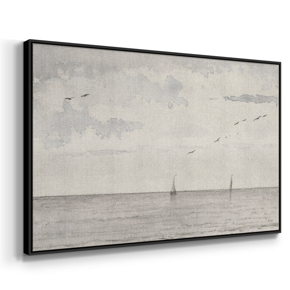 Vintage Landscape-CCCXLII By Wexford Home Framed in Black Wood Gallery Wrapped Canvas 17 in. x 25 in.