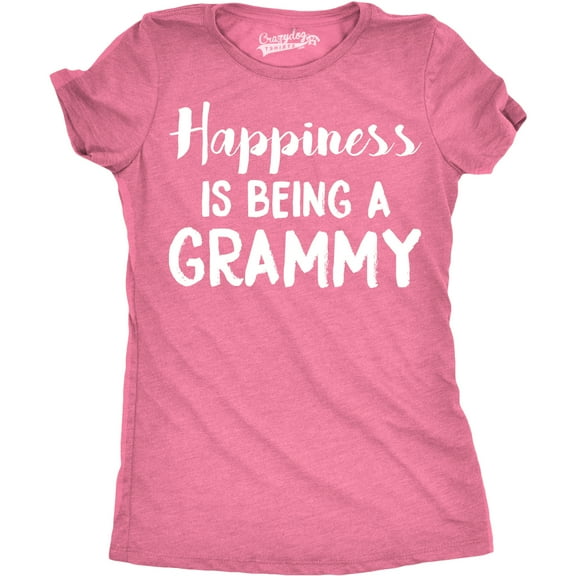 Womens Happiness Is Being a Grammy Funny T shirt Gift Grandmother for Grandma Womens Graphic Tees