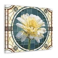 thumbnail image 5 of White Calendula Flower Mosaic In Stained Glass Canvas Wall Art for Home Decor Ready-to-Hang, 5 of 13