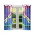 thumbnail image 2 of CADecor Fantasy Dragonfly Window Curtain Window Treatments Kitchen Curtains 26x39 inches, 2 Pieces, 2 of 3
