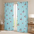 thumbnail image 2 of Homewish Kawaii Cute Cherry Black Out Curtains for Kids, Yummy Fruit Curtains Pack of 2 (42x63 Each), Romantic Cartoon Love Heart Bedroom Curtains, Window Curtains Home Decor, 2 of 6