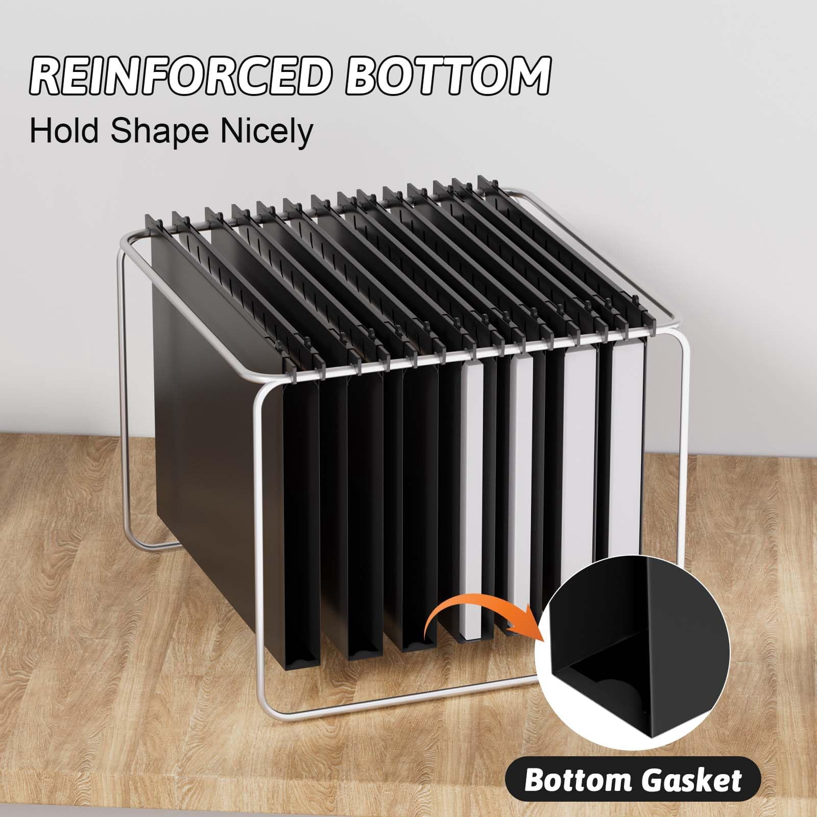 Plastic Hanging File Folders Letter Size 12 Pack Reinforced 1" Expanding Heavy Duty Organizer Files Black Hang With Tabs Durable Filing Cabinet For Office School Home