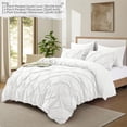 thumbnail image 2 of Housse de Couette Plissée Pincée Taille Très Grand, Housse de Couette Blanche avec, 2 of 7