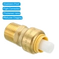 thumbnail image 3 of Uxcell 1/2 x 1/2 Inch Brass Male Adapter, Push-to-Connect Plumbing Fitting Straight Connector, 3 of 5