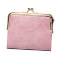 thumbnail image 1 of Cartera de mano para tarjetas de crédito, tarjetero informal, organizador de cuero PU, portátil Rosa, 1 of 8