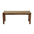 thumbnail image 2 of Baxton Studio Hermes Mid-Century Modern Transitional Natural Seagrass and Mahogany Wood Bench, 2 of 5