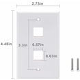 thumbnail image 4 of VCE Plaque Murale à 2 Ports pour Clé UL Listed (Lot de 10), Plaques Murales Simples pour Prise Clé RJ45 et Inserts Modulaires, 4 of 5