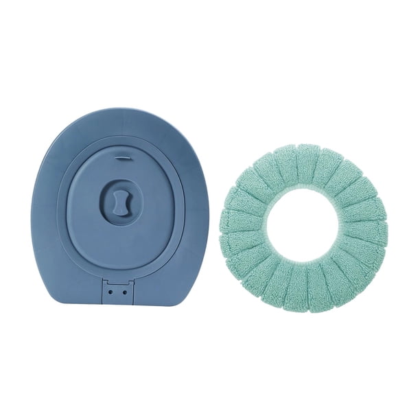 Asiento de Inodoro Portátil con Tapa Asiento Móvil para Cubeta Ligero Y Reutilizable de PVC Resistente Incluye Funda Higiénica Lavable Adecuado para C