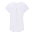 thumbnail image 5 of Ruyang T-Shirts for Women Summer Tops Women's Dandelion Printed Breathable Cotton Linen V Neck Short Sleeve Top Women's Dressy Tops, 5 of 5