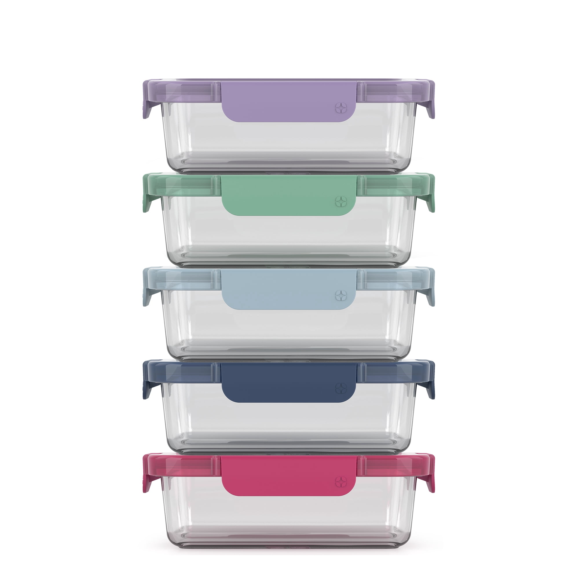 Ello Colorlock 3.4 Cup 10pc Glass Meal Prep Set