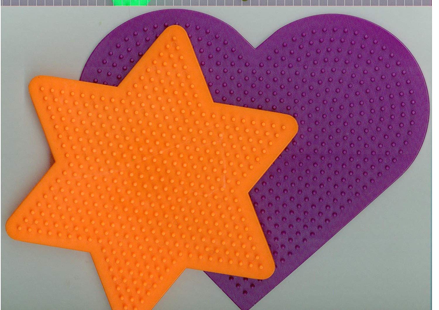Large Heart and Star Pegboards for Perler Fuse Beads by Simply place