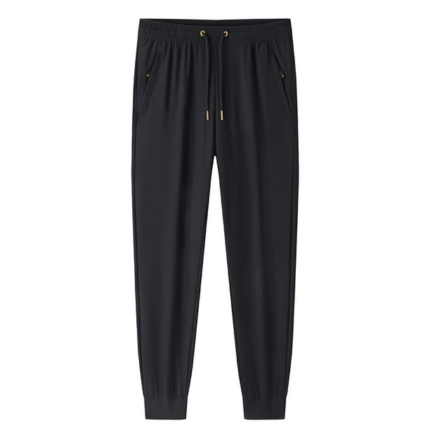 Pantalones de chándal holgados lisos para adultos: pantalones cómodos y casuales de corte ancho, poliéster, S-XXXXXXL